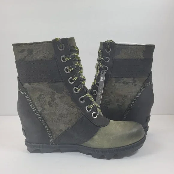 Sorel Lexie Wedge Women's Hiker Green Boots US Size 10 NWT - Picture 8 of 13